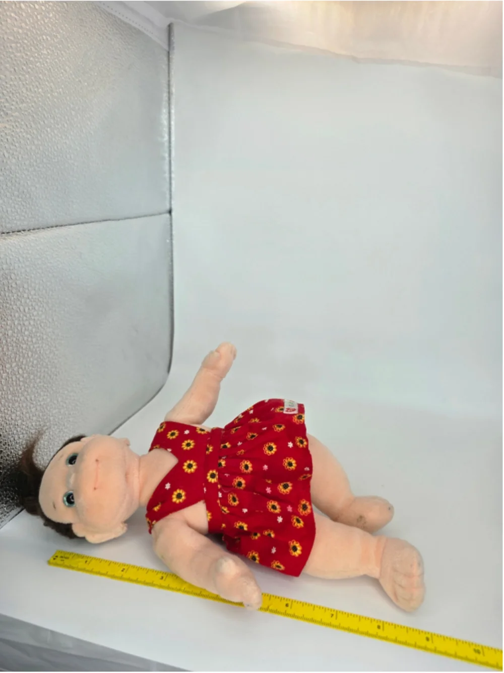 Vintage TY Beanie Kid Cookie Doll Plush Toy One Size Red Beige